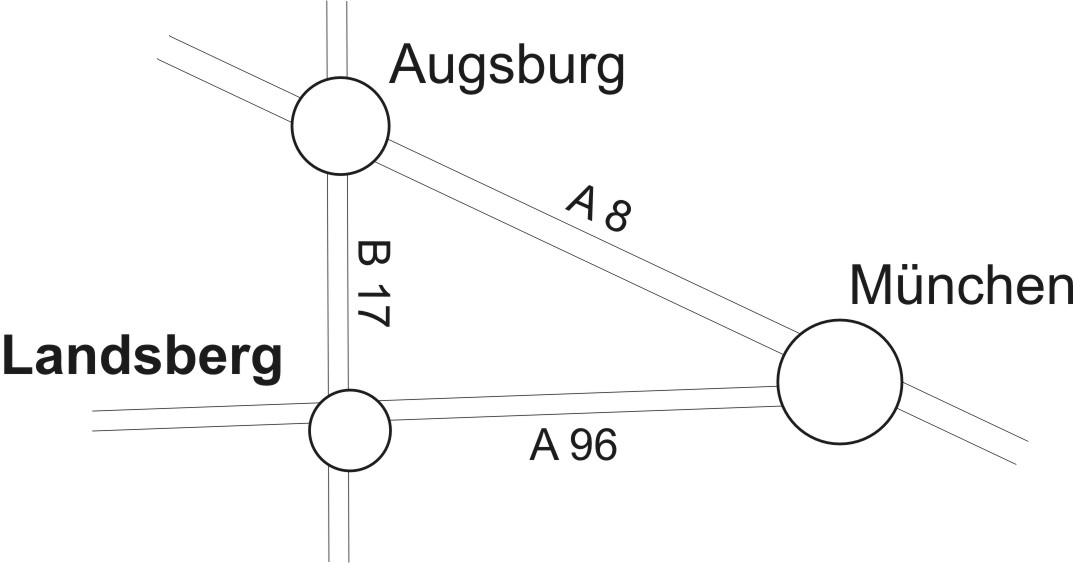 Grobe Anfahrtskizze